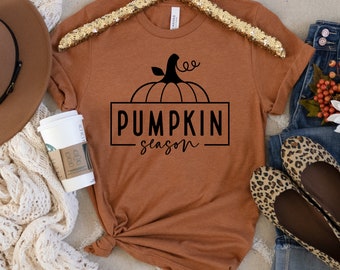 Womens pumpkin season tee, fall tshirt, pumpkin season long sleeve, autumn shirt, pumpkins tee, women fall graphic t-shirt, long sleeve fall
