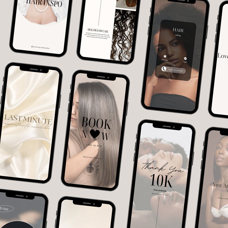 Luxury Hairstylist Templates for Instagram | Hairdresser Instagram ...