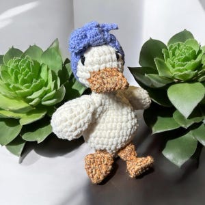 Manta de seguridad para bebé personalizada, peluches de pato Della, regalo de cumpleaños y baby shower.