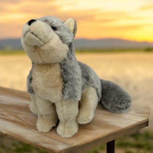 Cuddly Baby Wolf Plush Toy, Personalized with Name, Great Gift for Newborns and Toddlers, Personalized Plushie for Her, Personalized Plushie