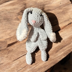 Crochet rabbit Baby Security Blanket, Crochet Bunny Lovey, Crochet Rabbit Snuggler, Crochet Lovey, Bunny Plushie, Easter Crochet Bunny
