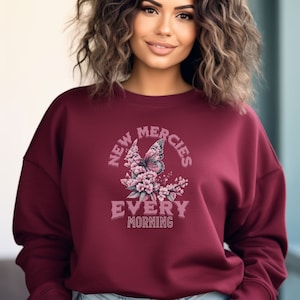 Christian Apparel gifts for women, Bible Verse Shirtshirt, Christian Gifts, Christian Streetwear, Bible Verse Crewneck, Floral Crewneck