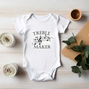 Treble Maker Bodysuit, Custom Baby Bodysuit, Baby Shower Gift, Baby Gift, Cute Bodysuit, Baby Boy Bodysuit