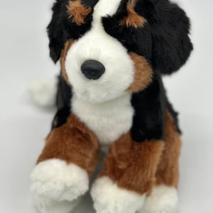 Cuddly Bernese Plush Toy, Personalized with Name, Great Gift for Newborns and Toddlers, Personalized Plushie for Her, Personalize Plushie