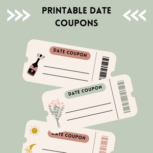 Ideas para citas nocturnas imprimibles / Regalo de cupones de amor