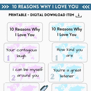Reasons Why I Love You | PRINTABLE