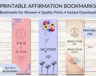 Printable Bookmarks | Bookmarks Gift for Women