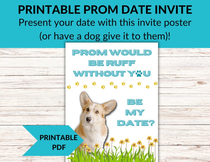 Its Ruff Without You Promposal | Prom Invite Idea | Printable - Etsy