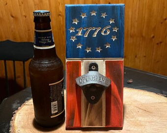 Abridor de garrafas de cerveja com bandeira Betsy Ross