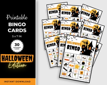 Printable Halloween Bingo Game for Family Fun and Spooky Classroom Halloween Party