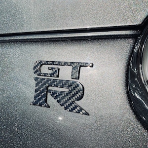 Insignia estilo GTR de fibra de carbono