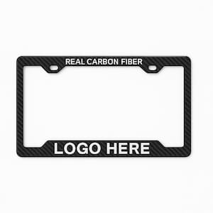 100% Real Carbon Fiber License Plate Frame with Customization!