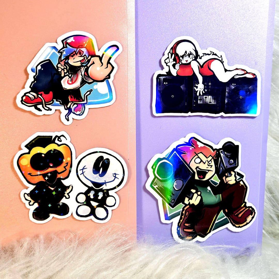 FNF BF, GF, Pico, Skid & Pump | Getting Freaky | Glossy 3-inch Vinyl ...