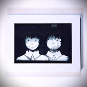 Yume Nikki Monoe & Monoko | Monochrome Sisters | Glossy 5x7/8.5x11 Print