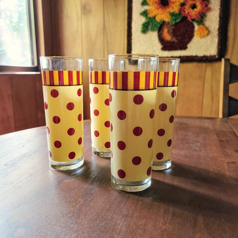 Vintage Tom Collins Glasses Etsy