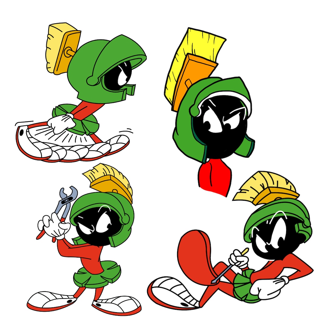 Marvin the Martian Png Bundle Marvin the Martian Clipart - Etsy