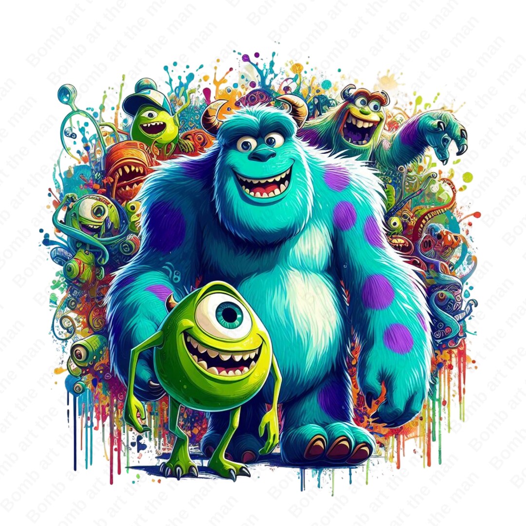Monsters ??nc Clipart, Monsters ??nc Png, Mike and Sully Clipart Etsy