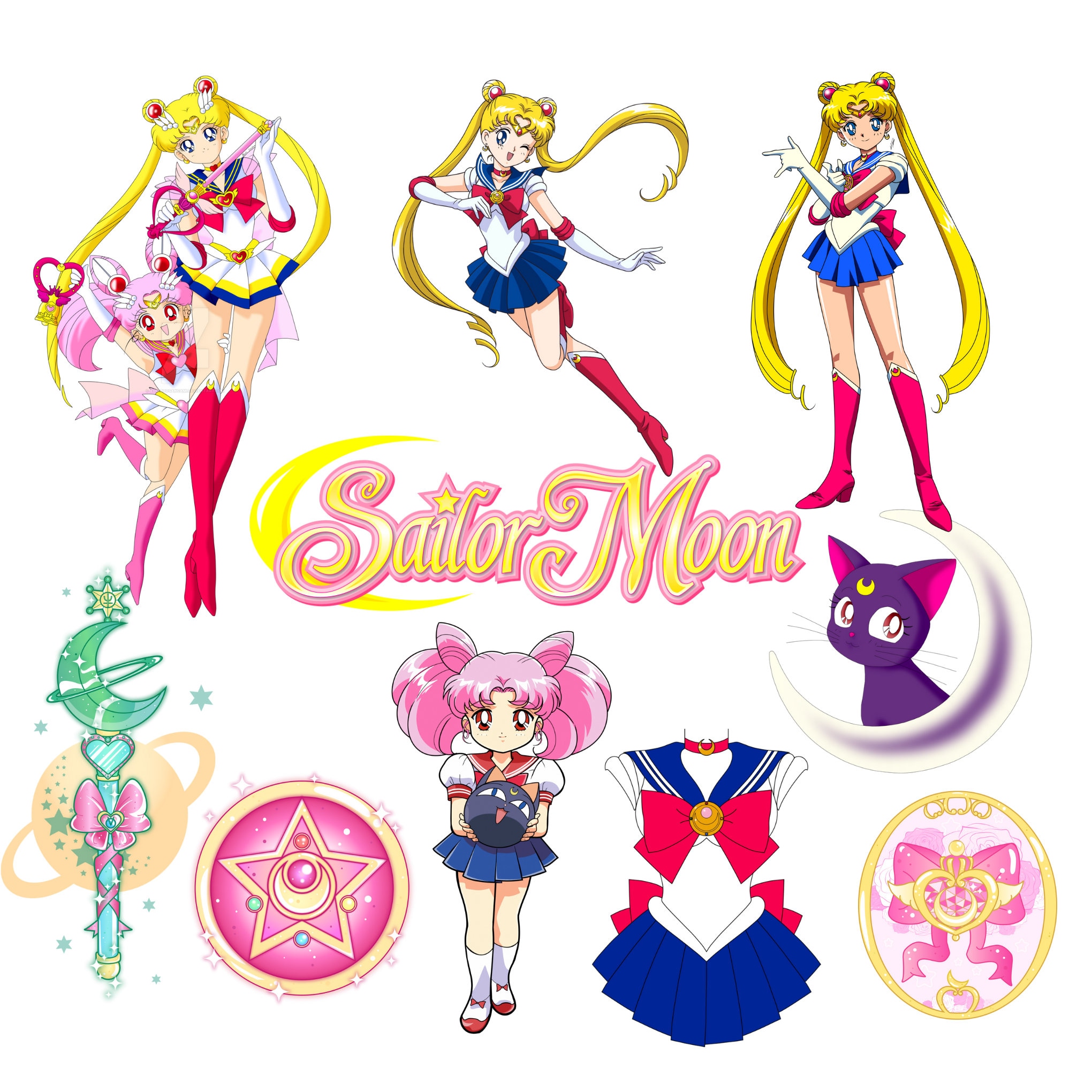 Sailor Moon Png Bundle Sailor Moon Clipart Cartoon Clipart - Etsy Canada