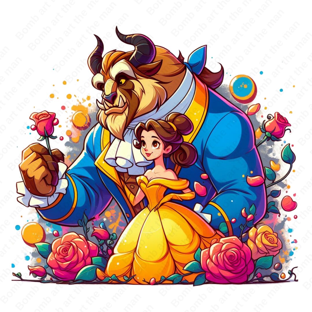 Beauty and the Beast Cute Clipart, Princess Belle Png, Princess Clipart ...