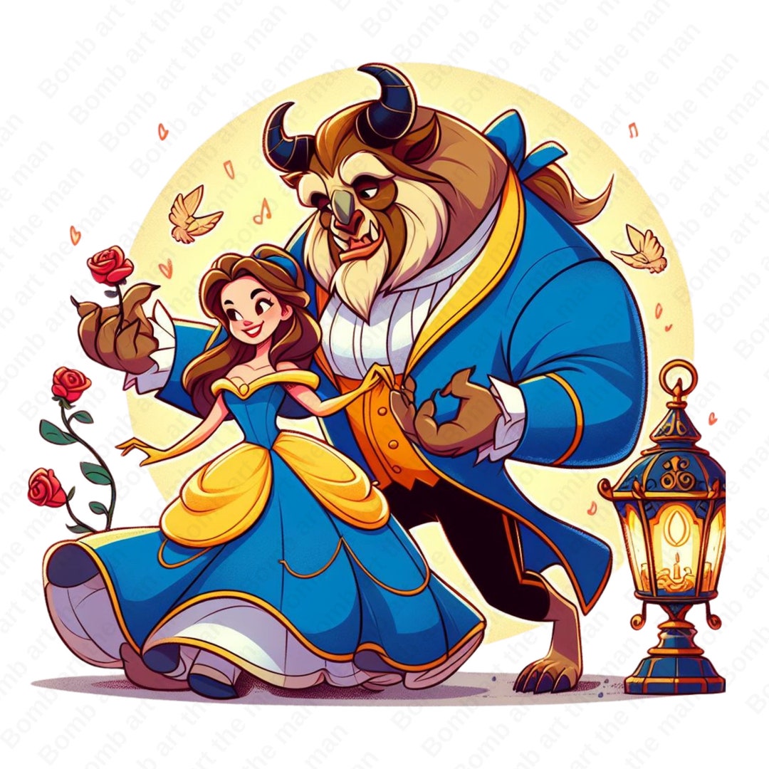 Beauty and the Beast Cute Clipart, Princess Belle Png, Princess Clipart ...