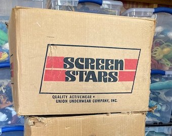 Vintage 80s SCREEN STARS  blank  deadstock T SHIRT nos White