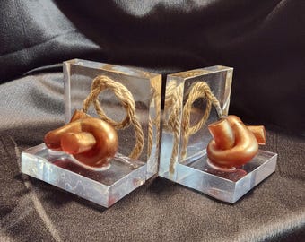 Skulpturale Knoten Buchstützen, Modernes Home Decor