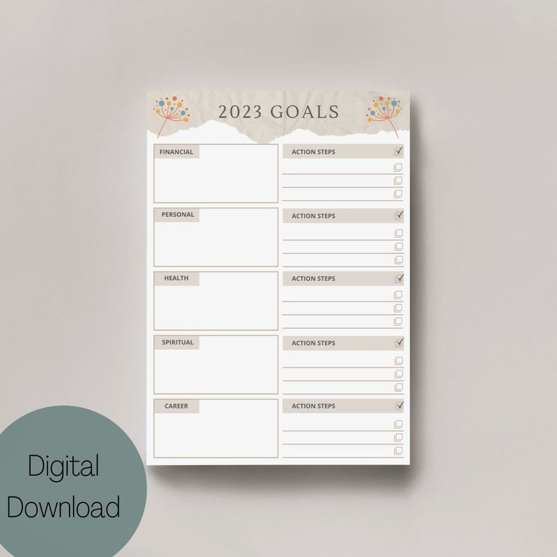 2023 Goal Planner 2023 Goal Planning Printable 2023 Goal Etsy New Zealand