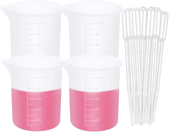 100 Ml Silicone Measuring Cups for Resin4 PCS, and 3ml Disposable