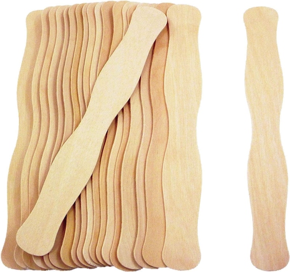 Jumbo Craft Sticks Bulk 200 Count Wooden, Wavy, 8-inch Large