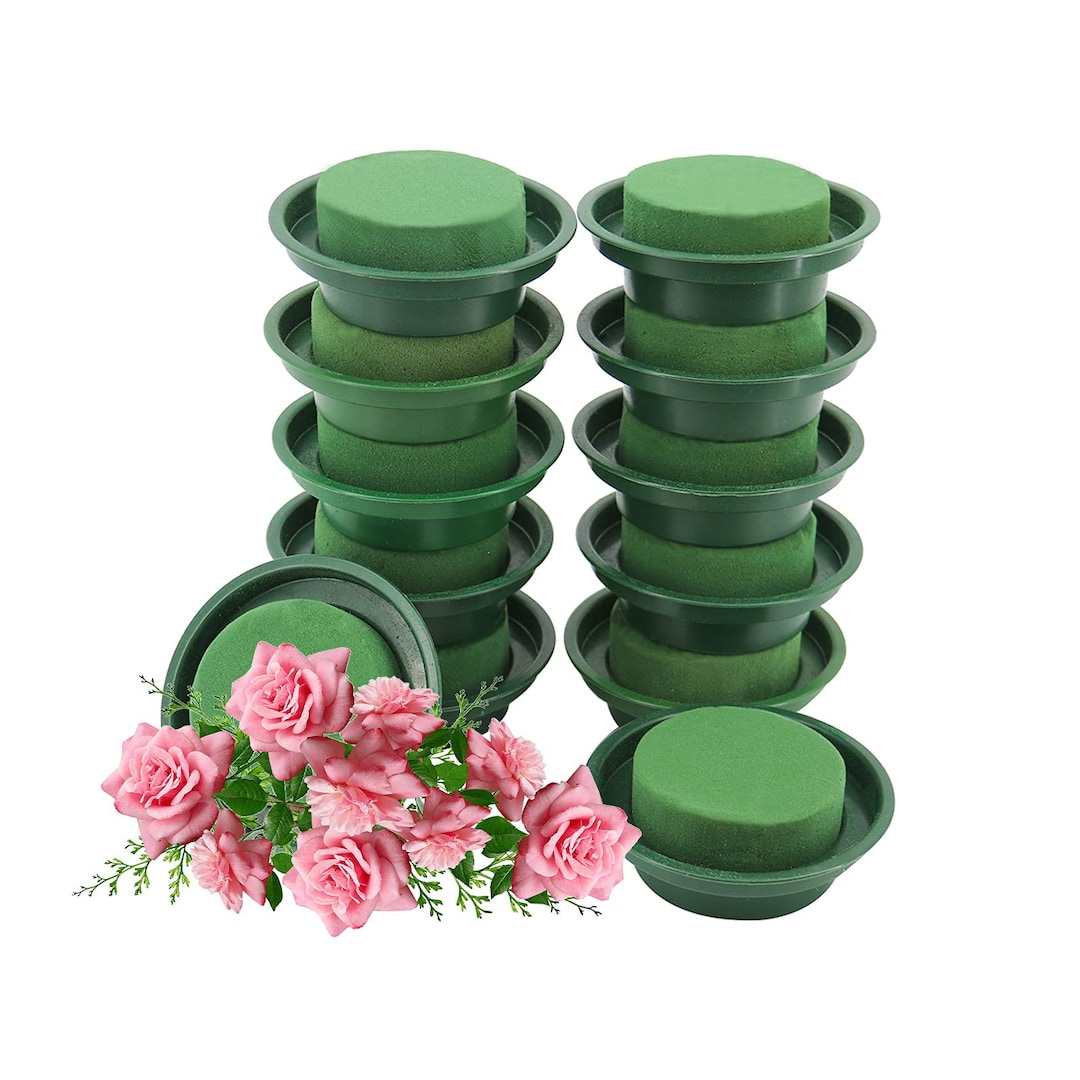 12 Pack DIY Flower Arrangement Kit, Round Floral Foam in Single Design