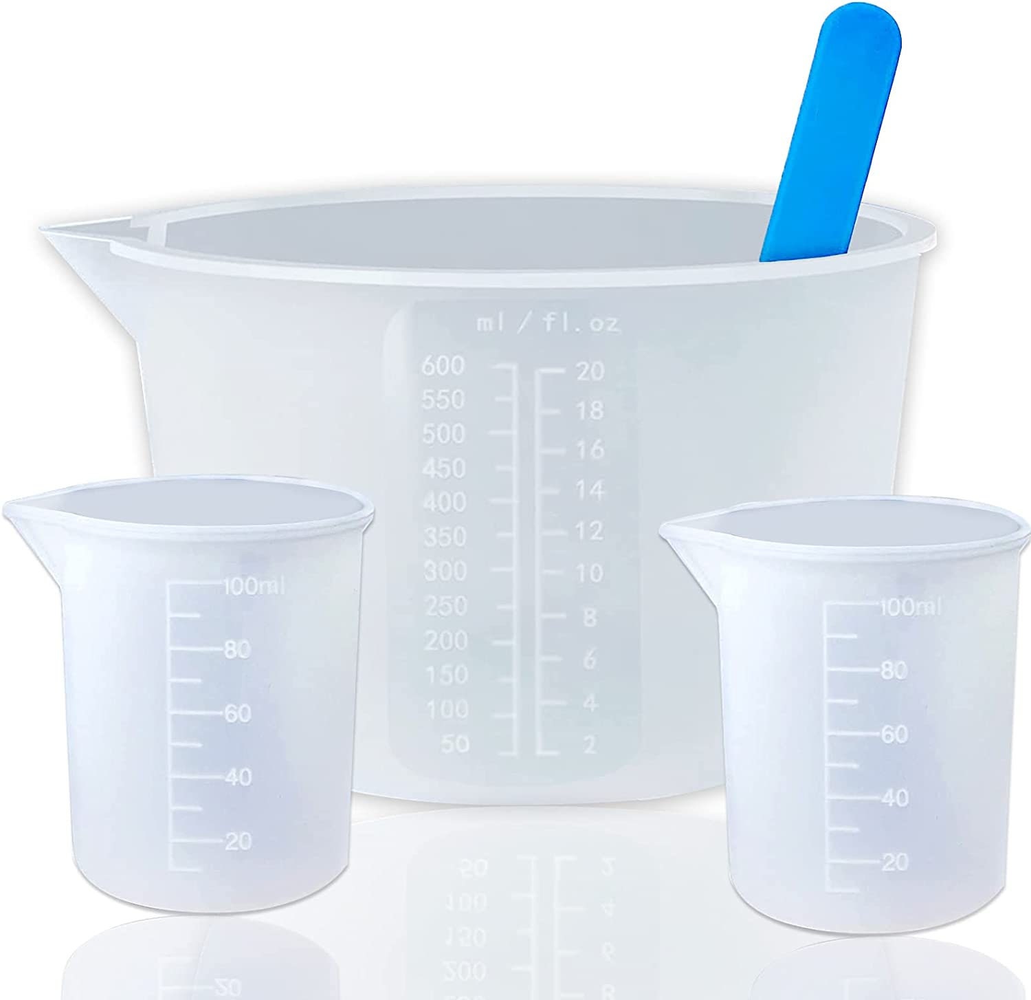 Silicone Measuring Cup Set 12 Pcs Two 100ml Graduated Mixing Cups