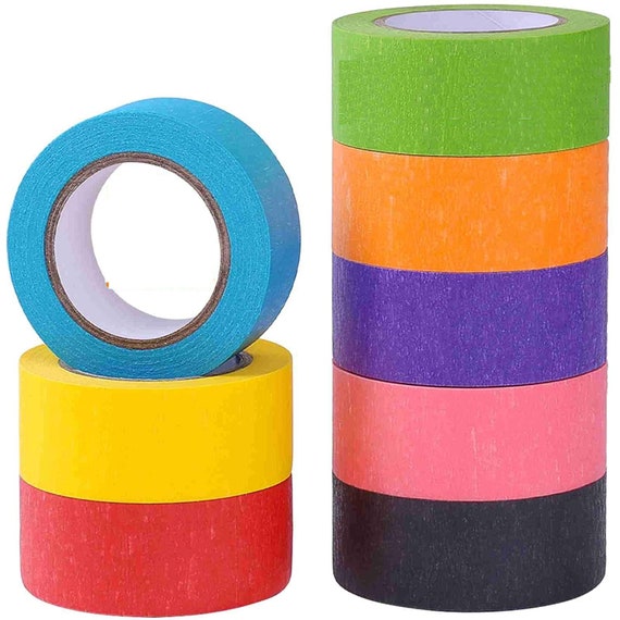 Colored Masking Tape, Rainbow Colors Painters Tape Colorful Craft