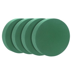 8x Flower Arrangement, Green Round Dried Floral Foam Base for Floral  Crafts, Wedding Decoration, Ornament Florist Supplies