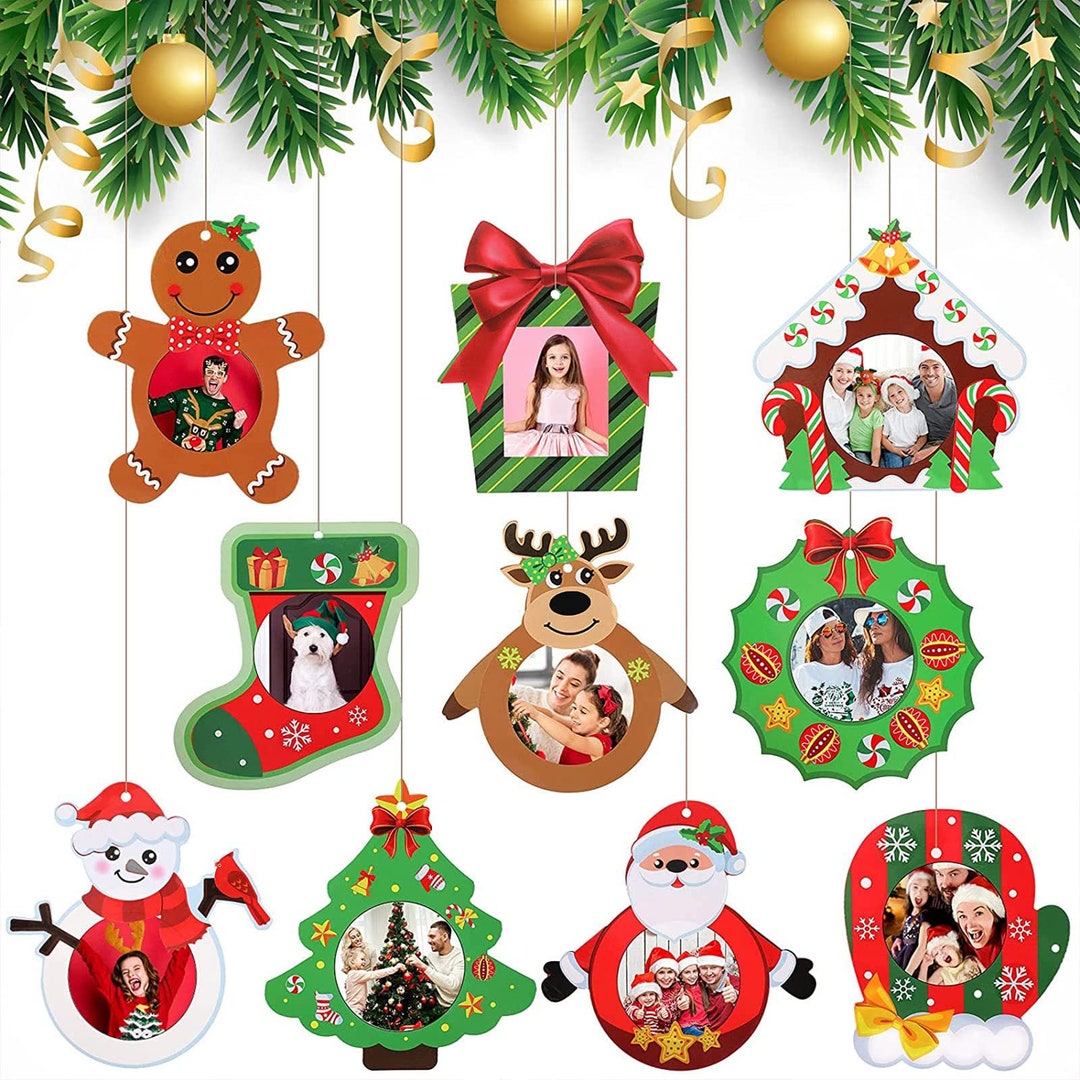 Christmas Photo Frame Christmas Frame Ornaments Christmas Etsy