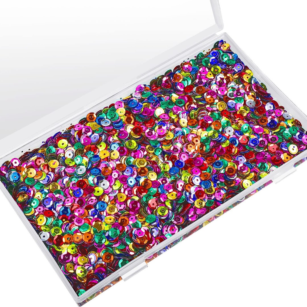 40000 Pieces Bulk Sequins for Craft Sequins 6 Mm DIY Sequins Loose