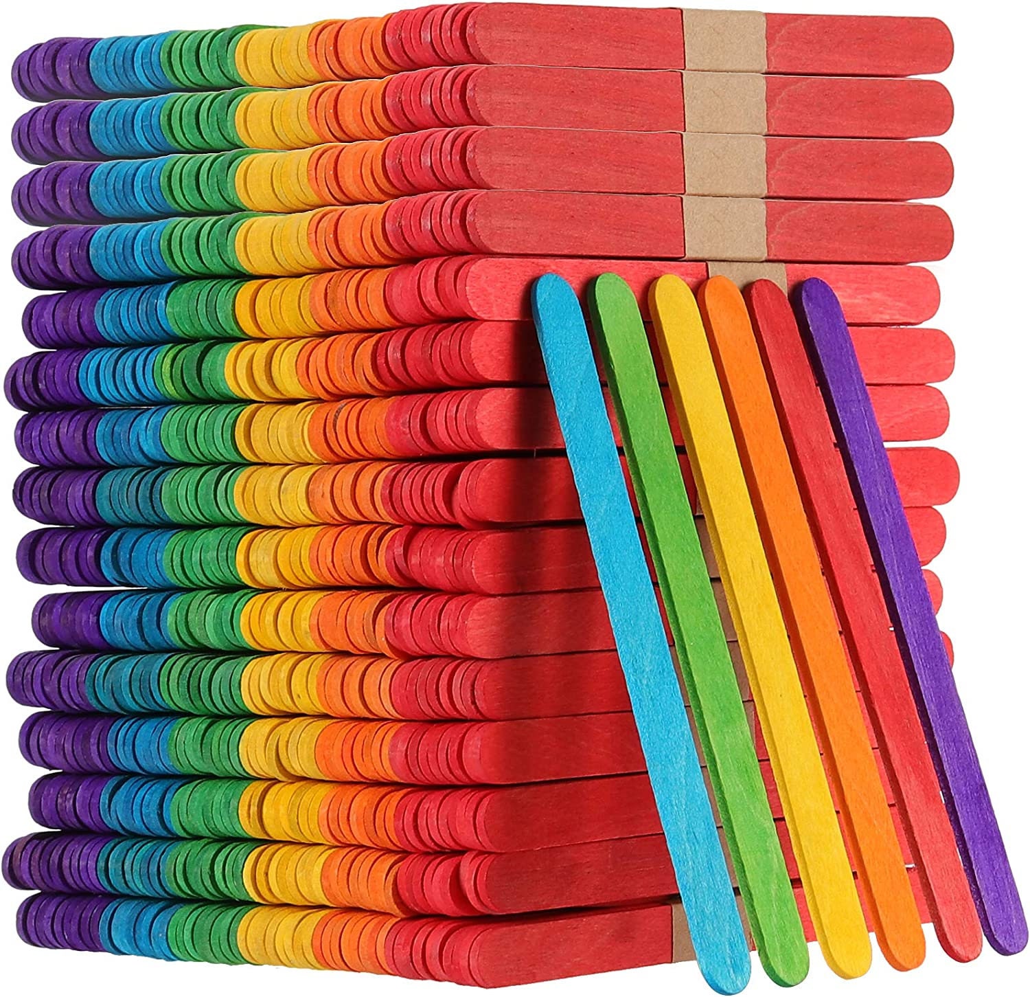 Popsicle Sticks for-Crafts - 300 PCS Craft Popsicle Sticks 4.5