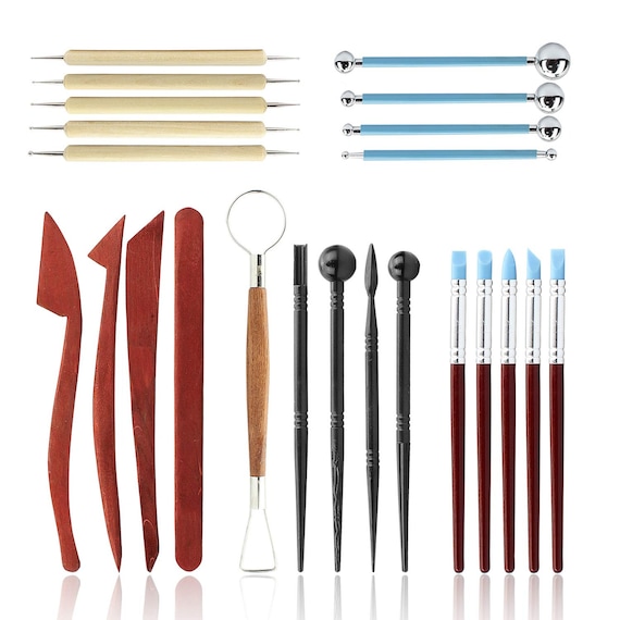 Polymer Clay Tools,23 Pcs Modeling Clay Sculpting Tools Kits for Pottery  Sculpture 