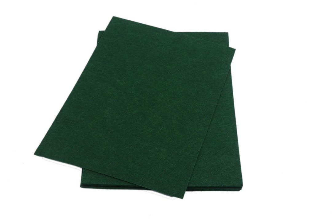 Stiff Felt Sheets Thick Felt 9 Inch X 12 Inch 12 Pcs Pack, Dark Green
