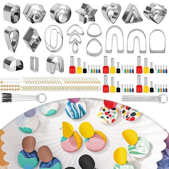 169 Pcs Polymer Clay Cutters Kit 39 Shapes Stainless Steel Clay Earring  Cutters With 40 