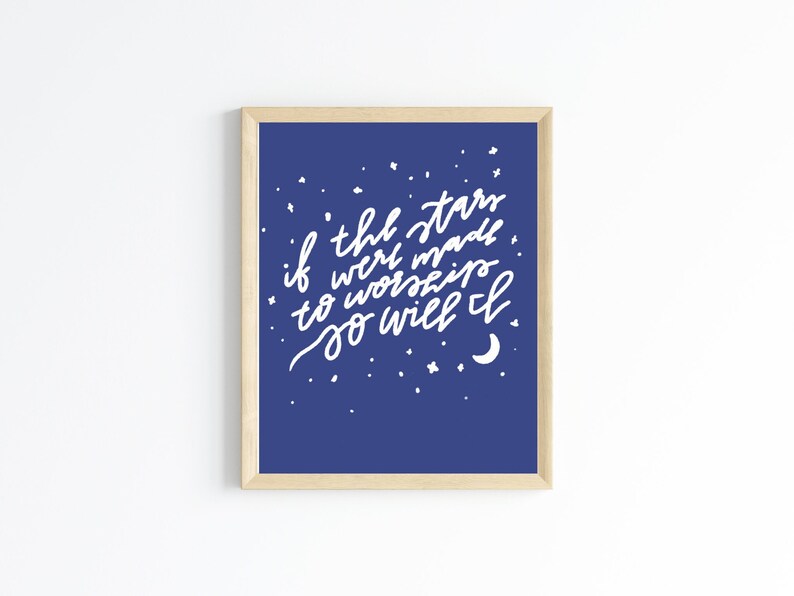 Christian Worship Lyrics Quote, Instant Download Art, so Will I Print ...