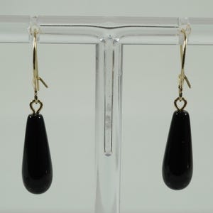 Vintage Black onyx Earrings 14ct