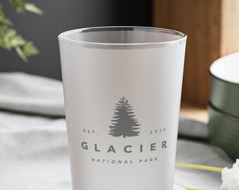 Glacier National Park Pint Glass - Etsy