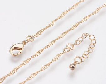 Gold Twist Mustard Seed Necklace Chain Pendant Holder Jewelry Gift Her Delicate Lobster Clasp Dainty Design Minimalist Accessory Eighteen