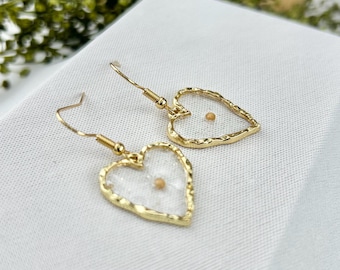 Mustard Seed Jewelry Handmade Hope Jewelry Gold Mustard Seed Faith Gifts Scripture Jewelry Heart Mustard Earring Dangle Biblical Jewelry