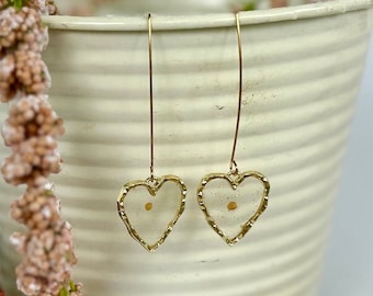 Mustard Seed Jewelry Resin Earring Dainty Earring Handmade Inspirational Jewelry Romantic Gift for Her Small Faith Keepsake Earring Dangle