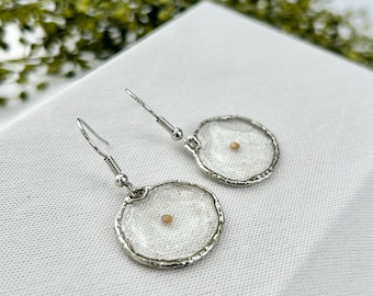 Mustard Seed Jewelry Handmade Hope Jewelry Silver Mustard Seed Faith Gifts Scripture Jewelry Gift Mustard Earring Dangle Biblical Jewelry