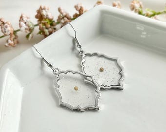 Joyería de semilla de mostaza, joyería de esperanza hecha a mano, joyería de plata con semilla de mostaza, regalos de fe, joyería de las Escrituras, regalo, pendiente de mostaza, joyería bíblica colgante