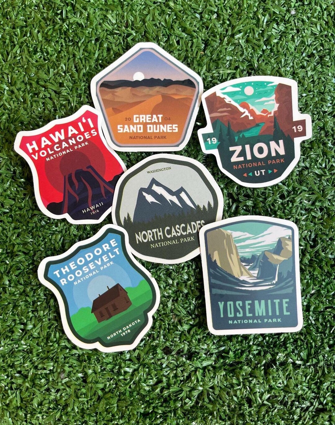 Random USA National Park Stickers - Set of 3 - Etsy