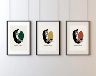 Vertebrae Anatomy Digital Art Print-Minimalist Medical Illustration-Spine Wall Art- Instant Download