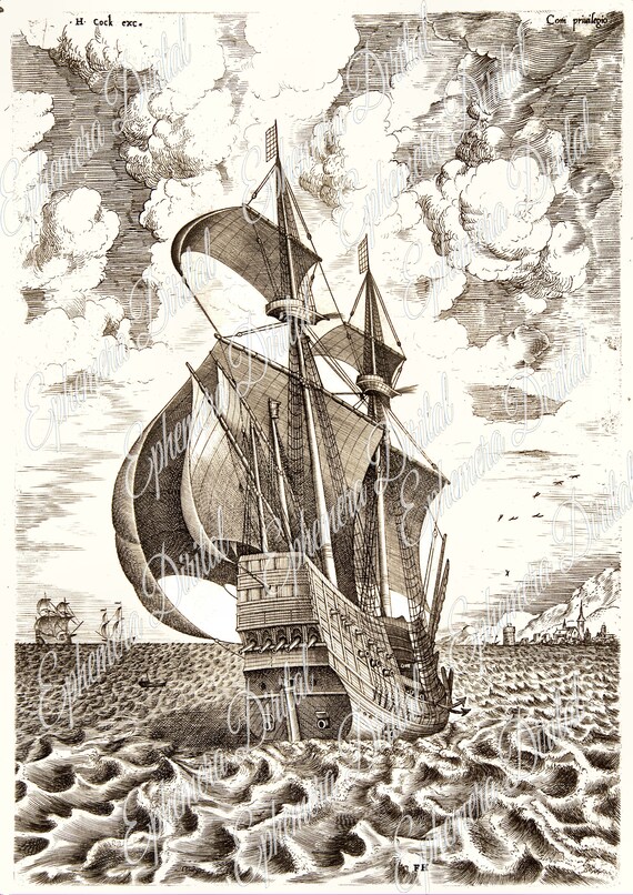 6 Printable Images Pieter Bruegel the Elder Series of Naval - Etsy